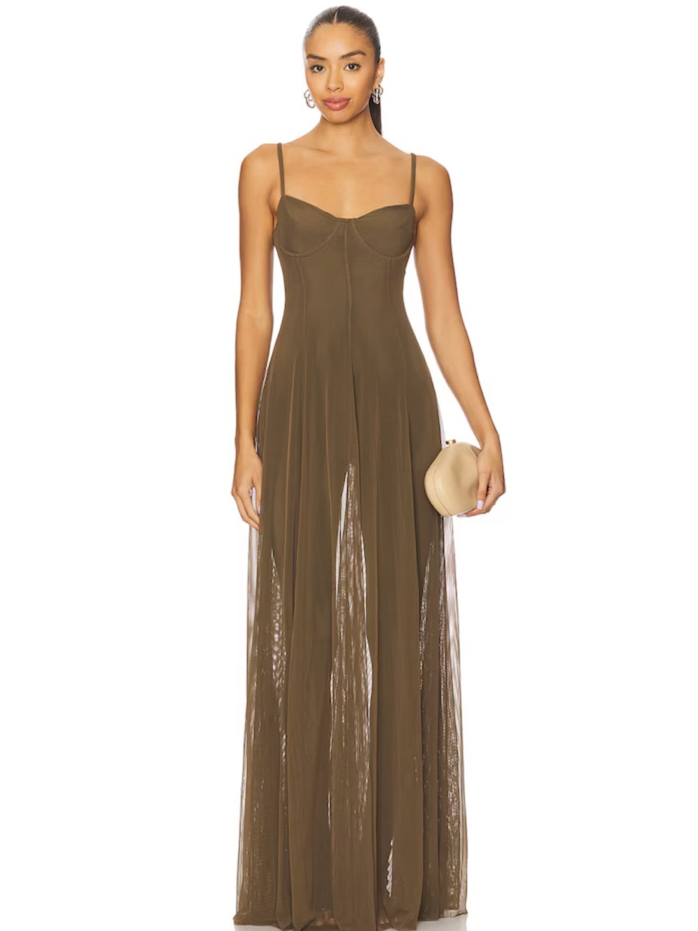 Norma Kamali x REVOLVE Underwire Gown in Bark